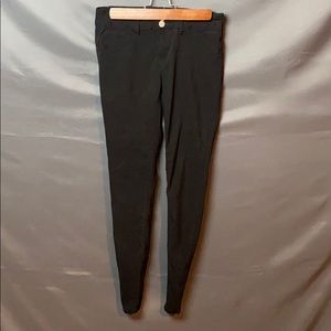 Double Button Black Skinny Jeans